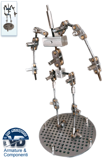 Armature metalliche per stop motion